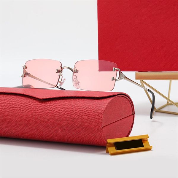fashion sunglasses men women rimless sun glasses metal gold frame ornamental 5 color optional 95o, White;black
fashion sunglasses men women rimless sun glasses metal gold frame ornamental 5 color optional 95o, White;black