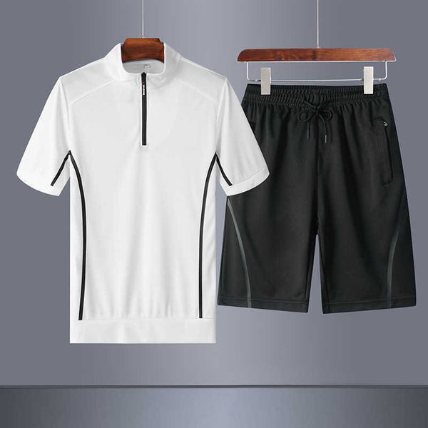 2022 summer new men's short sleeve suit korean version two-piece suit fashion casual half sleeve running sportswear fashion pants, Gray
2022 summer new men's short sleeve suit korean version two-piece suit fashion casual half sleeve running sportswear fashion pants, Gray