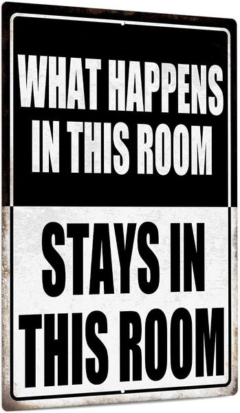 funny sarcastic metal sign, man cave bar decor, what happens in this room stays in this room, 12x8 inches
funny sarcastic metal sign, man cave bar decor, what happens in this room stays in this room, 12x8 inches