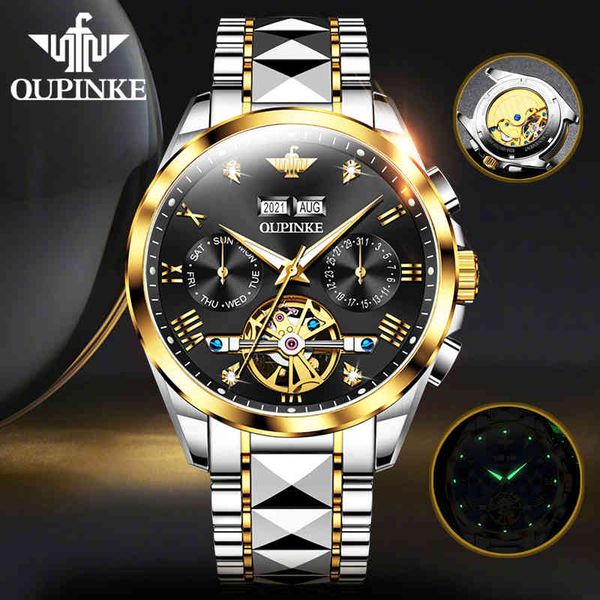 watches jewelryoupinke luxury men watch chronograph automatic mechanical watches stainless steel waterproof sport clock relogio masculino, Slivery;brown
watches jewelryoupinke luxury men watch chronograph automatic mechanical watches stainless steel waterproof sport clock relogio masculino, Slivery;brown