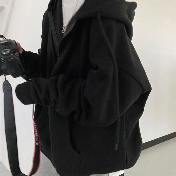 women's jackets women solid color zip up pocket oversized harajuku korean sweatshirt l220824, Black;brown
women's jackets women solid color zip up pocket oversized harajuku korean sweatshirt l220824, Black;brown