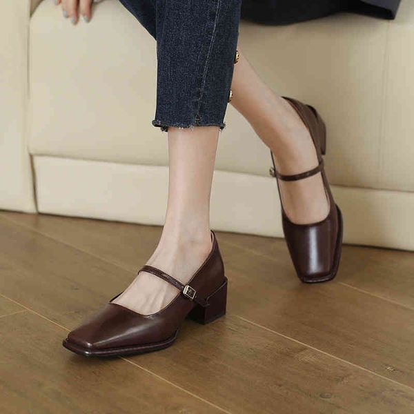 boots french brown small leather shoes, square head, shallow mouth, single women's thick heels, mary jane versatile literary and sdtc, Black
boots french brown small leather shoes, square head, shallow mouth, single women's thick heels, mary jane versatile literary and sdtc, Black
