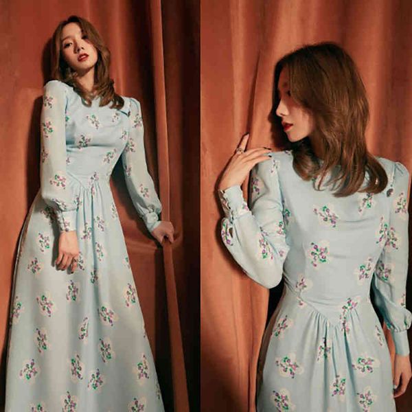casual dresses star's same floral print temperament dress spring long sleeved round neck foreign style fashion skirt women, Black;gray
casual dresses star's same floral print temperament dress spring long sleeved round neck foreign style fashion skirt women, Black;gray