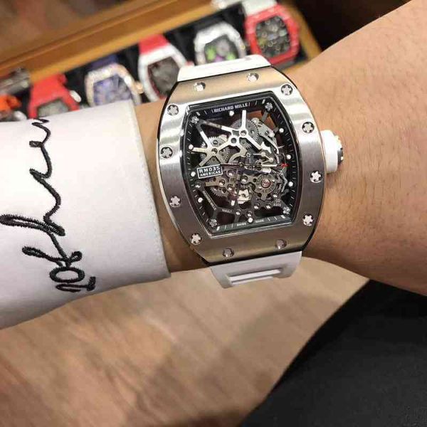 luxury mens mechanical watch richa milles rm055 fully automatic movement sapphire mirror rubber watchband swiss wrist watches l52t, Slivery;brown
luxury mens mechanical watch richa milles rm055 fully automatic movement sapphire mirror rubber watchband swiss wrist watches l52t, Slivery;brown