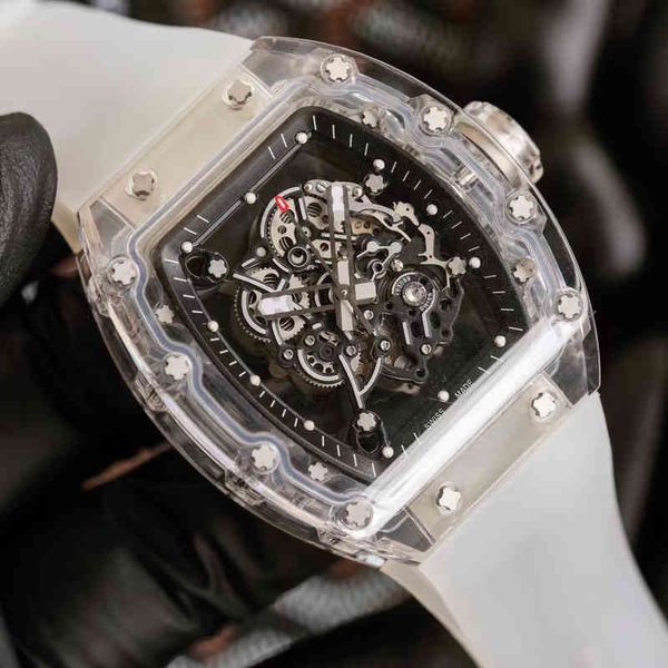 richa milles transparent hollowed out crystal mens automatic mechanical watch wine barrel tape light fashion personality trend, Slivery;brown
richa milles transparent hollowed out crystal mens automatic mechanical watch wine barrel tape light fashion personality trend, Slivery;brown
