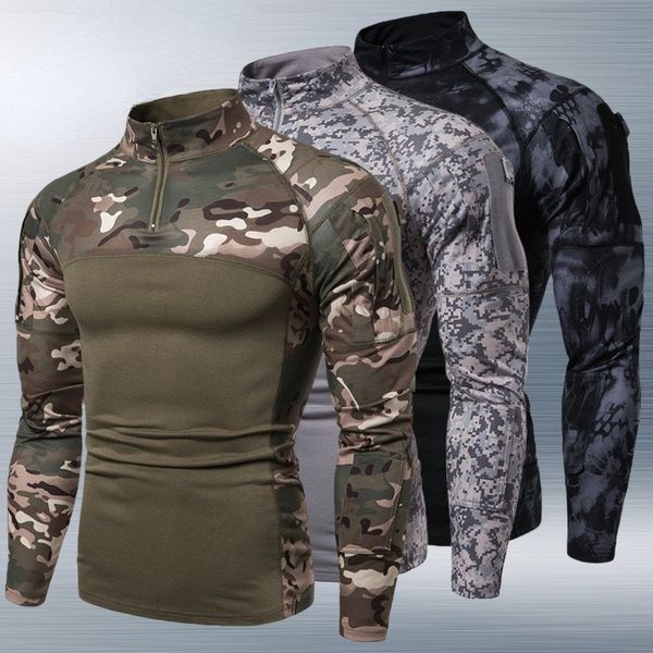 men's military uniform tactical camouflage longsleeved tshirt camouflage outdoor men's tactical tshirt 220816, Black
men's military uniform tactical camouflage longsleeved tshirt camouflage outdoor men's tactical tshirt 220816, Black