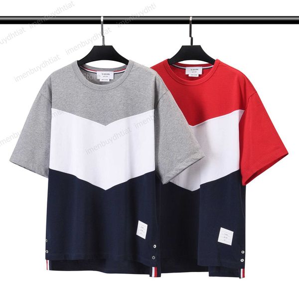 22 fashion luxury brand tb-thom short sleeve t shirts color blocking bat, White;black
22 fashion luxury brand tb-thom short sleeve t shirts color blocking bat, White;black