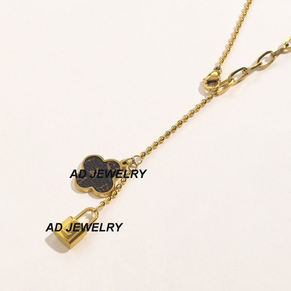 classic design four leaf clover pendant stainless steel necklace luxury 18k gold ins style women jewelry, Silver
classic design four leaf clover pendant stainless steel necklace luxury 18k gold ins style women jewelry, Silver