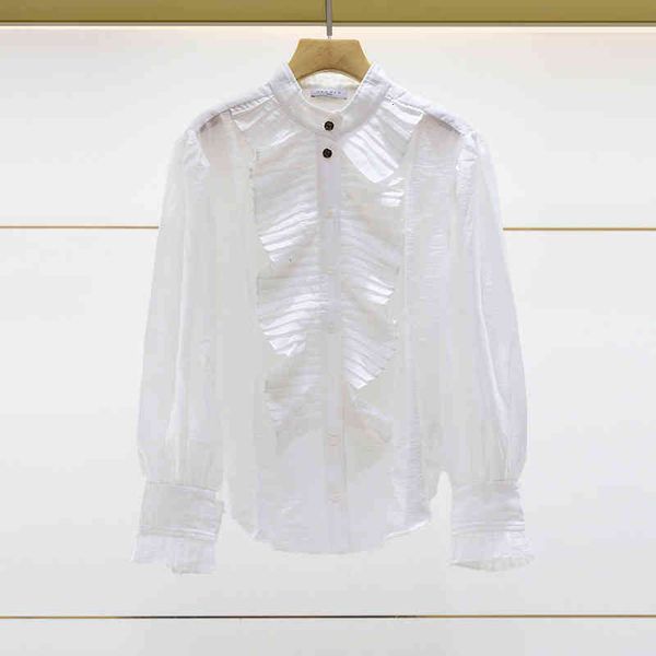women's blouses & shirts fadan s family light luxury early autumn women's dress french romantic ruffle linen shirt, White
women's blouses & shirts fadan s family light luxury early autumn women's dress french romantic ruffle linen shirt, White