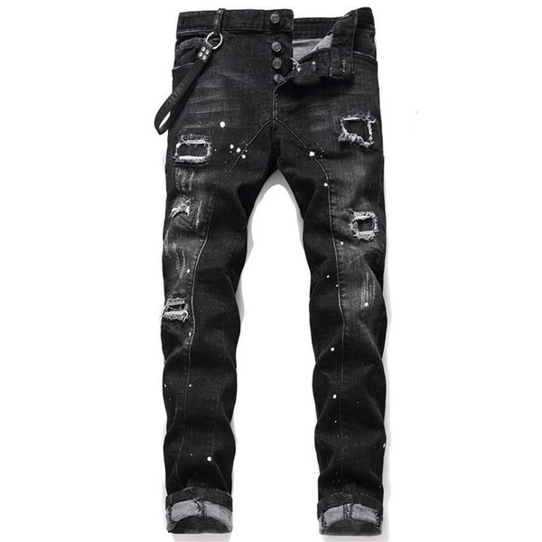 unique mens distressed ripped blue skinny jeans fashion designer slim fit washed motocycle denim pants panelled hip hop biker trou280v
unique mens distressed ripped blue skinny jeans fashion designer slim fit washed motocycle denim pants panelled hip hop biker trou280v