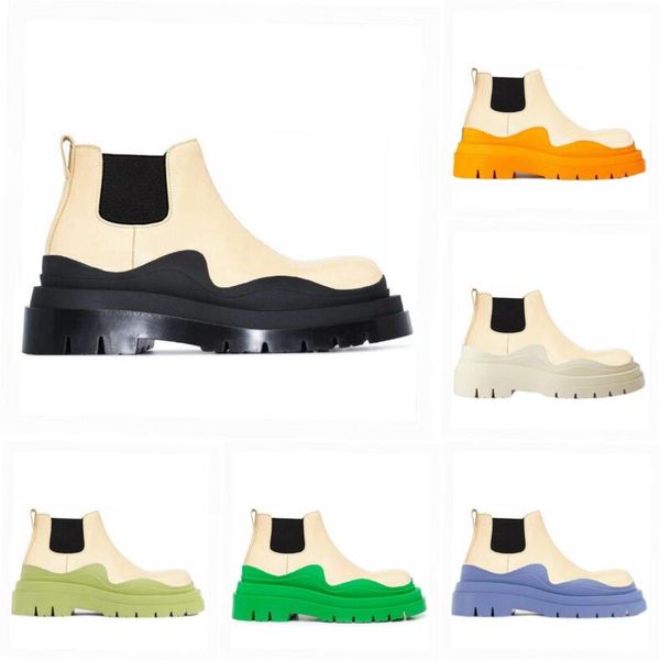 two tone tire chelsea boots women platform chunky boot lady luxe design men calf desiger low calfskin slip on style round toe boots cream bl, Black
two tone tire chelsea boots women platform chunky boot lady luxe design men calf desiger low calfskin slip on style round toe boots cream bl, Black