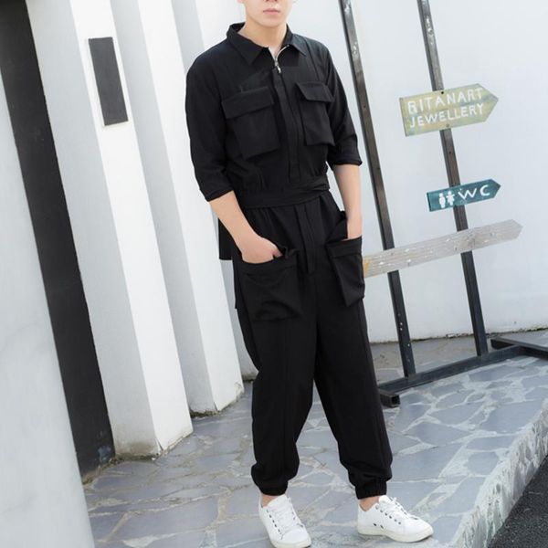 men's tracksuits men's hairstylist slimming overalls jumpsuit 9 cent pants plus size city hipster korean edition, Gray
men's tracksuits men's hairstylist slimming overalls jumpsuit 9 cent pants plus size city hipster korean edition, Gray