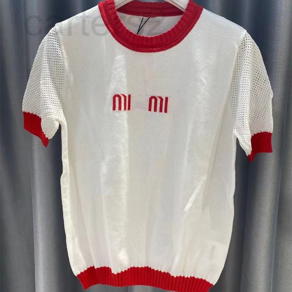 women's knits & tees designer straight 2022 spring and summer needle knitting round neck sleeve hollowed out design short sleeve women, White
women's knits & tees designer straight 2022 spring and summer needle knitting round neck sleeve hollowed out design short sleeve women, White