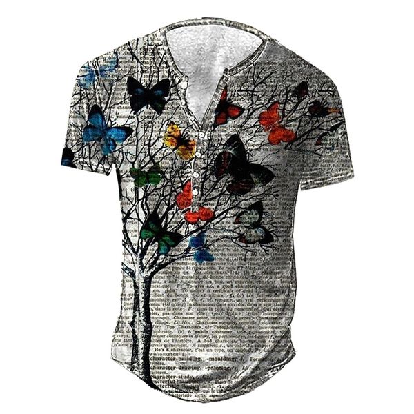 men's henley shirt tee t shirt 3d print graphic butterfly plus size henley daily sports button-down print short sleeve basic casual cl, White;black
men's henley shirt tee t shirt 3d print graphic butterfly plus size henley daily sports button-down print short sleeve basic casual cl, White;black