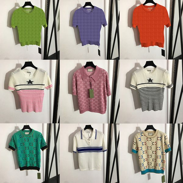 trendy summer womens knits letter designer knitted t shirts short sleeve label neck tees soft touch round necks with tags, White
trendy summer womens knits letter designer knitted t shirts short sleeve label neck tees soft touch round necks with tags, White