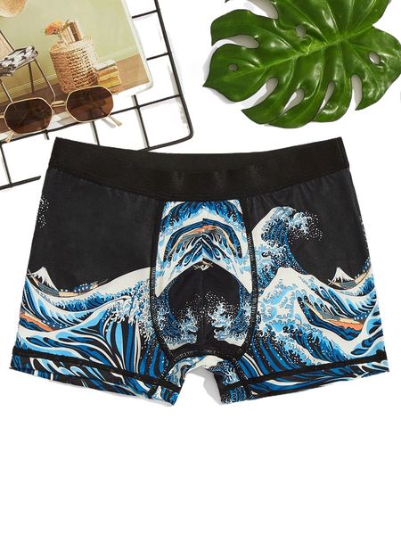 men wave print boxer brief 12m0#, Black;brown
men wave print boxer brief 12m0#, Black;brown
