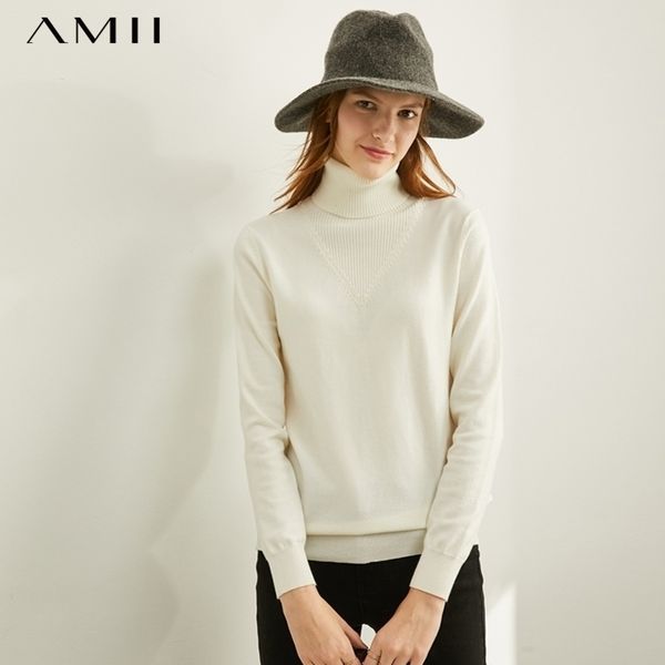 amii winter fashion solid turtleneck creamyblue sweater women causal full sleeves soft knit pullover 11970812 y200720, White;black
amii winter fashion solid turtleneck creamyblue sweater women causal full sleeves soft knit pullover 11970812 y200720, White;black