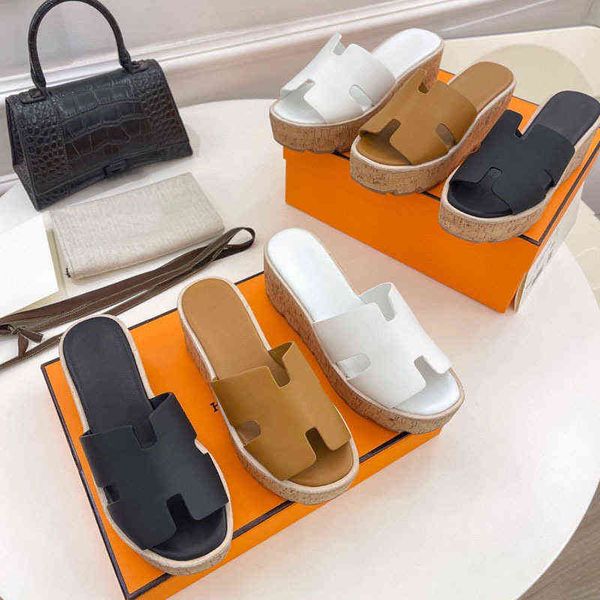 soled h slippers women's thick waterproof platform straight line sandals cowhide muffin bottom slope heel shoes wear spring and, Black
soled h slippers women's thick waterproof platform straight line sandals cowhide muffin bottom slope heel shoes wear spring and, Black