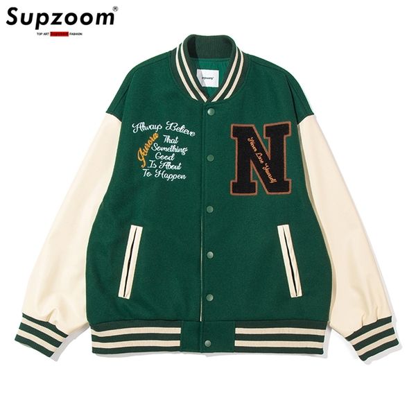 supzoom arrival rib sleeve embroidery brand clothing bomber jacket men baseball mens loose casual bread fashion coat 220816, Black;brown
supzoom arrival rib sleeve embroidery brand clothing bomber jacket men baseball mens loose casual bread fashion coat 220816, Black;brown