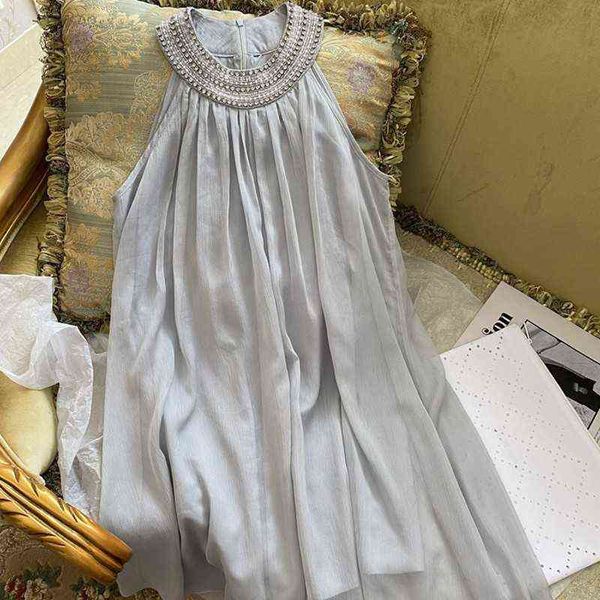 sweet halter dress french holiday style texture chiffon heavy industry bead studded round neck doll skirt summer new, Black
sweet halter dress french holiday style texture chiffon heavy industry bead studded round neck doll skirt summer new, Black