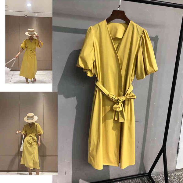 casual dresses p195220 oblique placket bubble sleeve cotton blended waist covering dress, Black;gray
casual dresses p195220 oblique placket bubble sleeve cotton blended waist covering dress, Black;gray