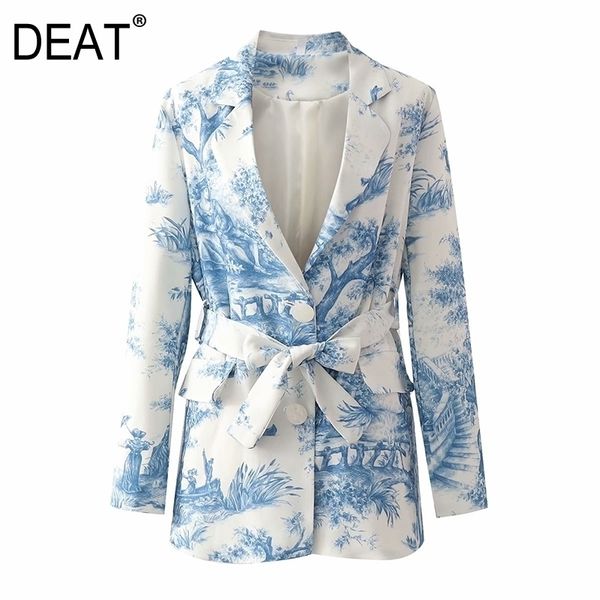 women printed hit color bow blazer lapel long sleeve loose fit jacket fashion spring autumn y201026, White;black
women printed hit color bow blazer lapel long sleeve loose fit jacket fashion spring autumn y201026, White;black