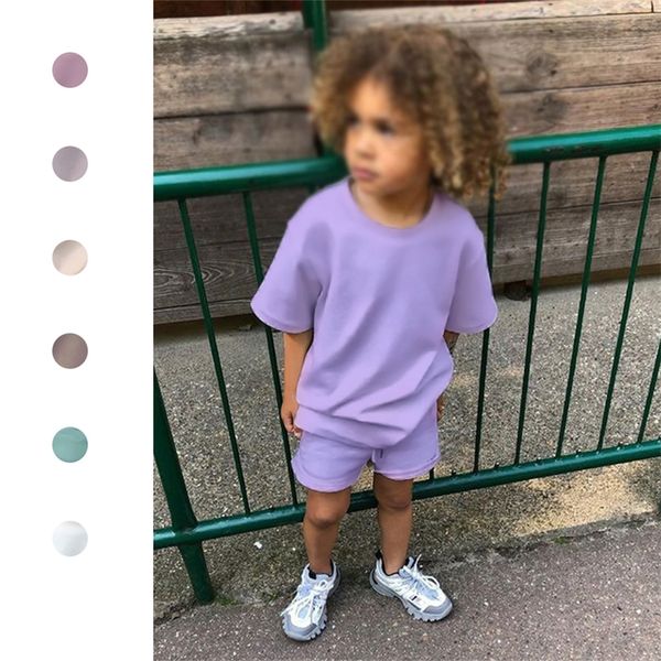 2 pcs novelty summer baby boy sport outfits clothes sets girls clothing solid t-shirt+shorts children tracksuit for kid 220507, White
2 pcs novelty summer baby boy sport outfits clothes sets girls clothing solid t-shirt+shorts children tracksuit for kid 220507, White