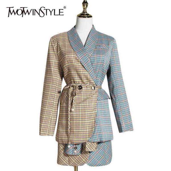 elegant plaid casual sets for women notched long sleeve blazer mini skirt korean two piece set female fashion 210423, White
elegant plaid casual sets for women notched long sleeve blazer mini skirt korean two piece set female fashion 210423, White