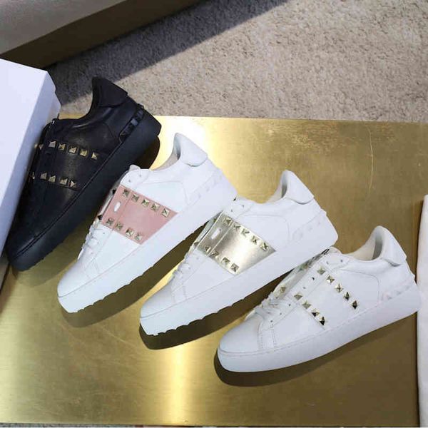 new designer women mens luxury casual leather white leather with pyramid rivet sneakers men womens low up sneakers loafers many colors 34-44
new designer women mens luxury casual leather white leather with pyramid rivet sneakers men womens low up sneakers loafers many colors 34-44