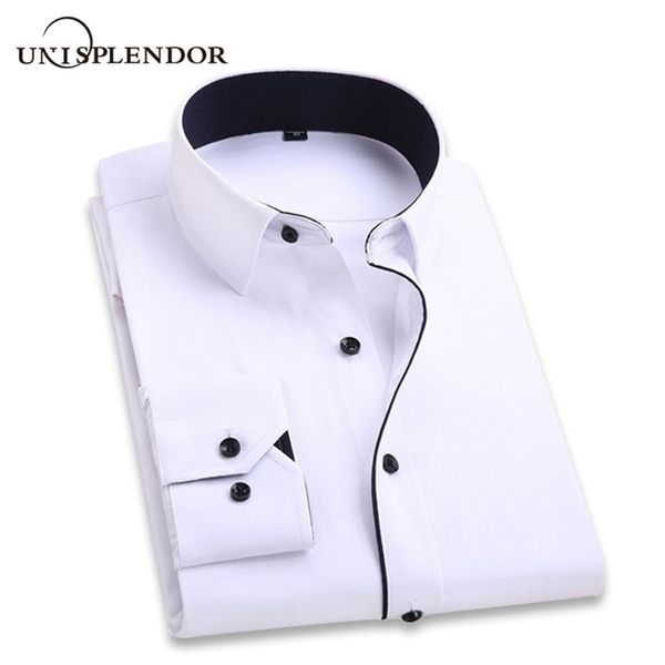 2020 men wedding shirt long sleeve men dress shirts man business party solid casual shirt work wear formal slim male shirt lj200925, White;black
2020 men wedding shirt long sleeve men dress shirts man business party solid casual shirt work wear formal slim male shirt lj200925, White;black