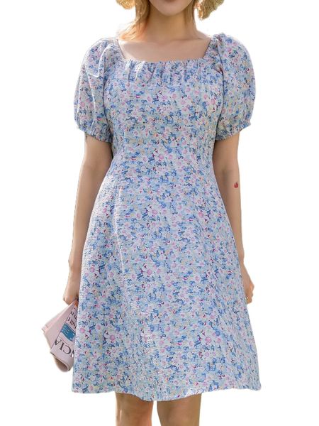 dazy floral square neck dress h3sv#, Black;gray
dazy floral square neck dress h3sv#, Black;gray