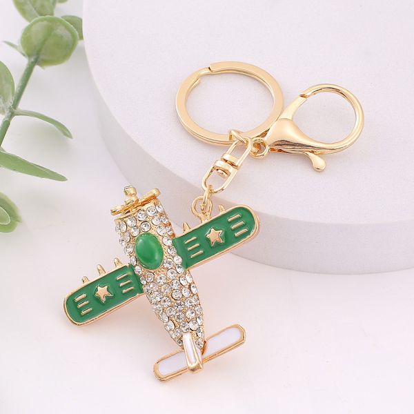 diamond inlaid aircraft model key chain metal fighter pendant car small gift, Slivery;golden
diamond inlaid aircraft model key chain metal fighter pendant car small gift, Slivery;golden