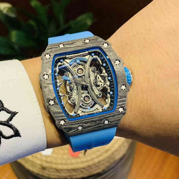 carbon fiber large dial the same watch full-automatic hollowing out machinery trendy men's personality racing table 53-01, Slivery;brown
carbon fiber large dial the same watch full-automatic hollowing out machinery trendy men's personality racing table 53-01, Slivery;brown