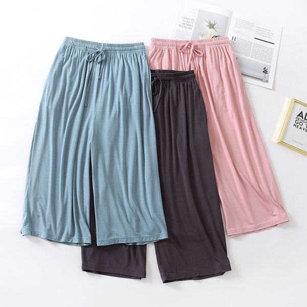 summer japanese style loose cropped trousers ladies modal thin shorts solid color wide leg large size home pants bottoms 220617, White;black
summer japanese style loose cropped trousers ladies modal thin shorts solid color wide leg large size home pants bottoms 220617, White;black