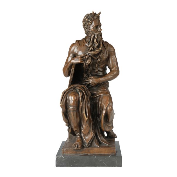 moses with the ten commandments statue bronze replica by michelangelo famous western sculpture figurine collectible art decor, Silver
moses with the ten commandments statue bronze replica by michelangelo famous western sculpture figurine collectible art decor, Silver