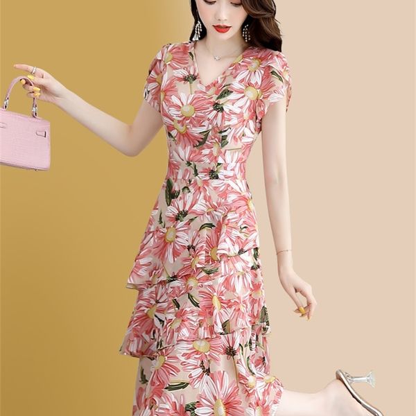 casual dresses sweet floral chiffon 2022 thin summer aging temperament v-neck fairy qhax, Black;gray
casual dresses sweet floral chiffon 2022 thin summer aging temperament v-neck fairy qhax, Black;gray