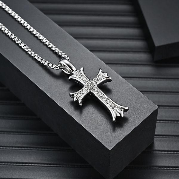 new european and american men's stainless steel cross pendant cast titanium steel jewelry, Silver
new european and american men's stainless steel cross pendant cast titanium steel jewelry, Silver