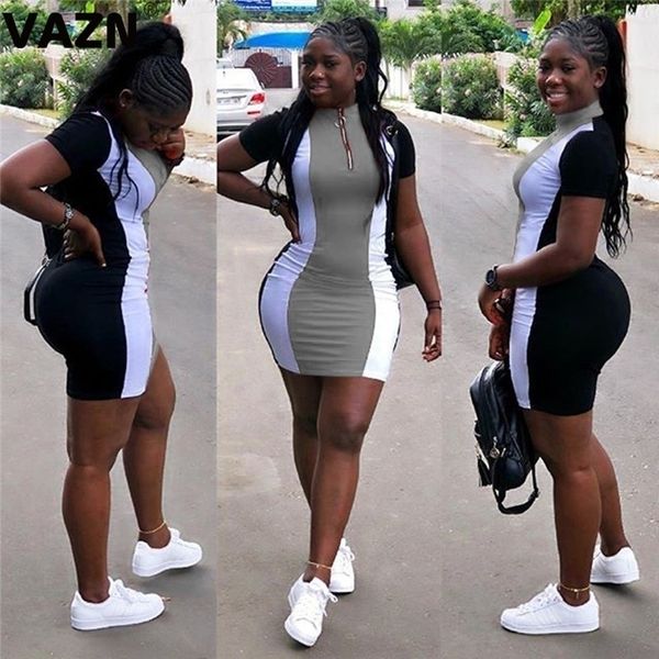vazn gymt 16030 solid dress sport street wind slim short sleeve dress bandage bodycon women party night club dress y200418, Black;pink
vazn gymt 16030 solid dress sport street wind slim short sleeve dress bandage bodycon women party night club dress y200418, Black;pink