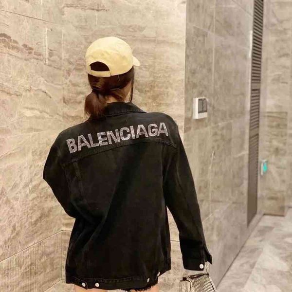 2022 new heavy industry diamond black denim jacket women's loose and versatile net red girl jacket trend, Black;brown
2022 new heavy industry diamond black denim jacket women's loose and versatile net red girl jacket trend, Black;brown