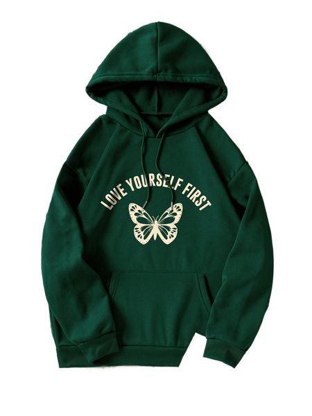 butterfly and slogan graphic kangaroo pocket thermal lined drawstring hoodie f4xt#, Black
butterfly and slogan graphic kangaroo pocket thermal lined drawstring hoodie f4xt#, Black