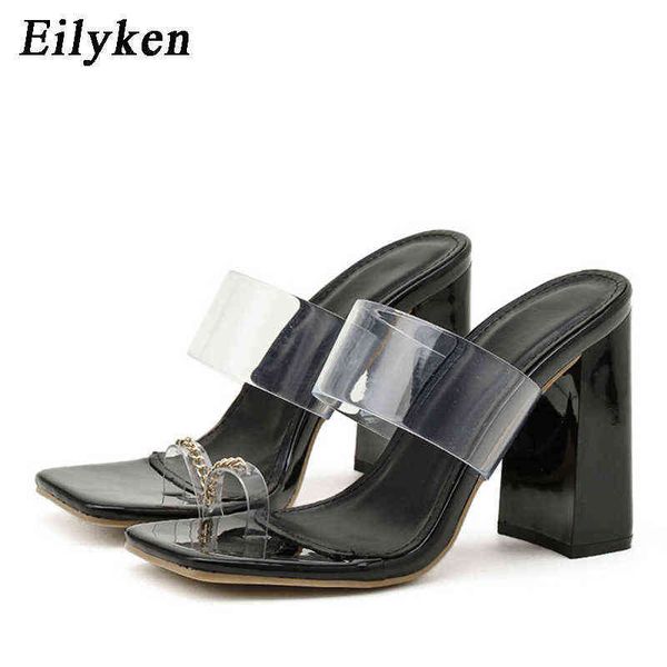 sandals women slippers pvc jelly transparent strap with chain ladies shoes chunky high heels summer slides pumps 220232, Black
sandals women slippers pvc jelly transparent strap with chain ladies shoes chunky high heels summer slides pumps 220232, Black