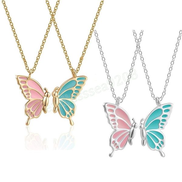 2pcs/set fashion butterfly pendant necklaces for women korean sweet friendship necklace clavicle chain party jewelry gifts, Silver
2pcs/set fashion butterfly pendant necklaces for women korean sweet friendship necklace clavicle chain party jewelry gifts, Silver