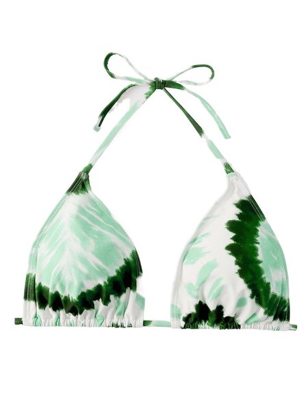 plus tie dye halter bikini d5ja#, Black