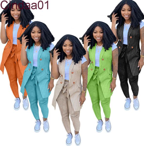 new womens ol office two piece pants suit fashion striped print blazer vest jacket with belt leisure jogger outfits casual clothing 725, White
new womens ol office two piece pants suit fashion striped print blazer vest jacket with belt leisure jogger outfits casual clothing 725, White