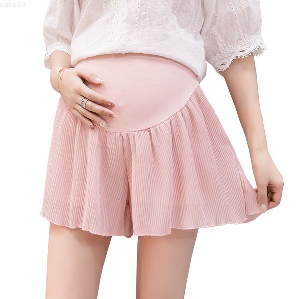 sleep lounge & pregnant women shorts chiffon pregnancy wi j220823, White 
sleep lounge & pregnant women shorts chiffon pregnancy wi j220823, White