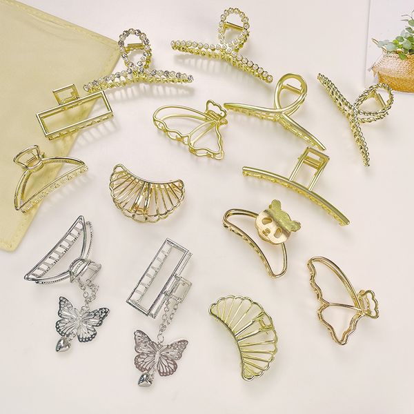 hair pins metal grab clip large back of head hairs korean pearl hairpin shark headdress ornament hair claw accessories, Black;brown
hair pins metal grab clip large back of head hairs korean pearl hairpin shark headdress ornament hair claw accessories, Black;brown