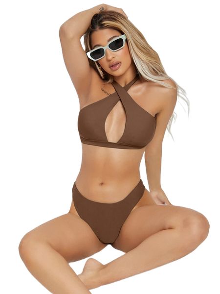 plain cross high cut bikini swimsuit z5n8#, White;black
plain cross high cut bikini swimsuit z5n8#, White;black