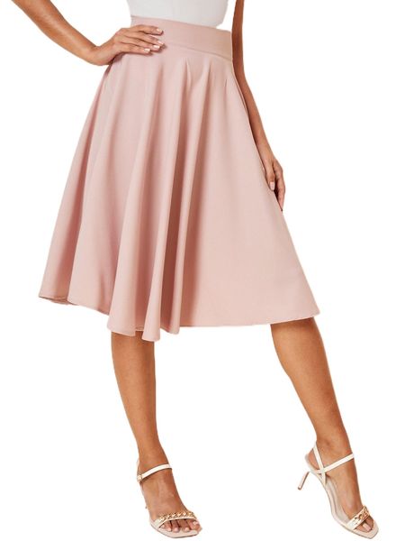 high rise wide waistband circle skirt m9wr#, Black