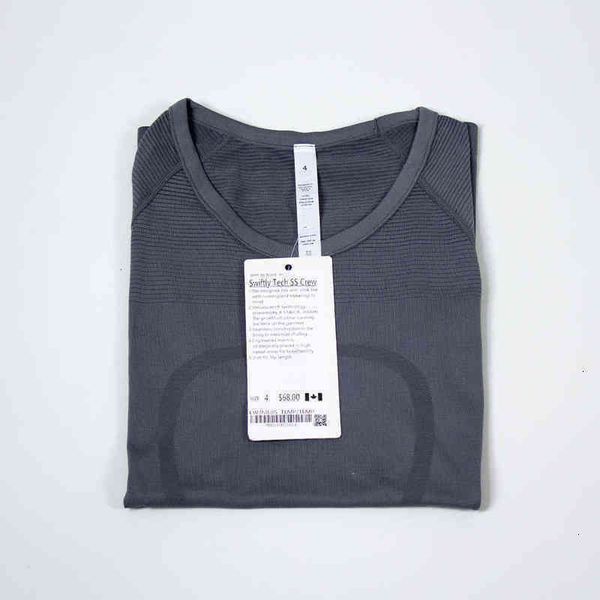 summer ladies 2.0 upgraded knitted designer lu t-shirt sports quick dry round neck fitness yoga solid color high elasticity short sleev ll18, White 
summer ladies 2.0 upgraded knitted designer lu t-shirt sports quick dry round neck fitness yoga solid color high elasticity short sleev ll18, White