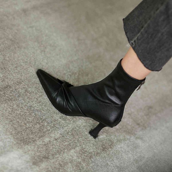 boots net red size gentle wind bow thin boots high heel pointed elastic short women lk7e, Black
boots net red size gentle wind bow thin boots high heel pointed elastic short women lk7e, Black
